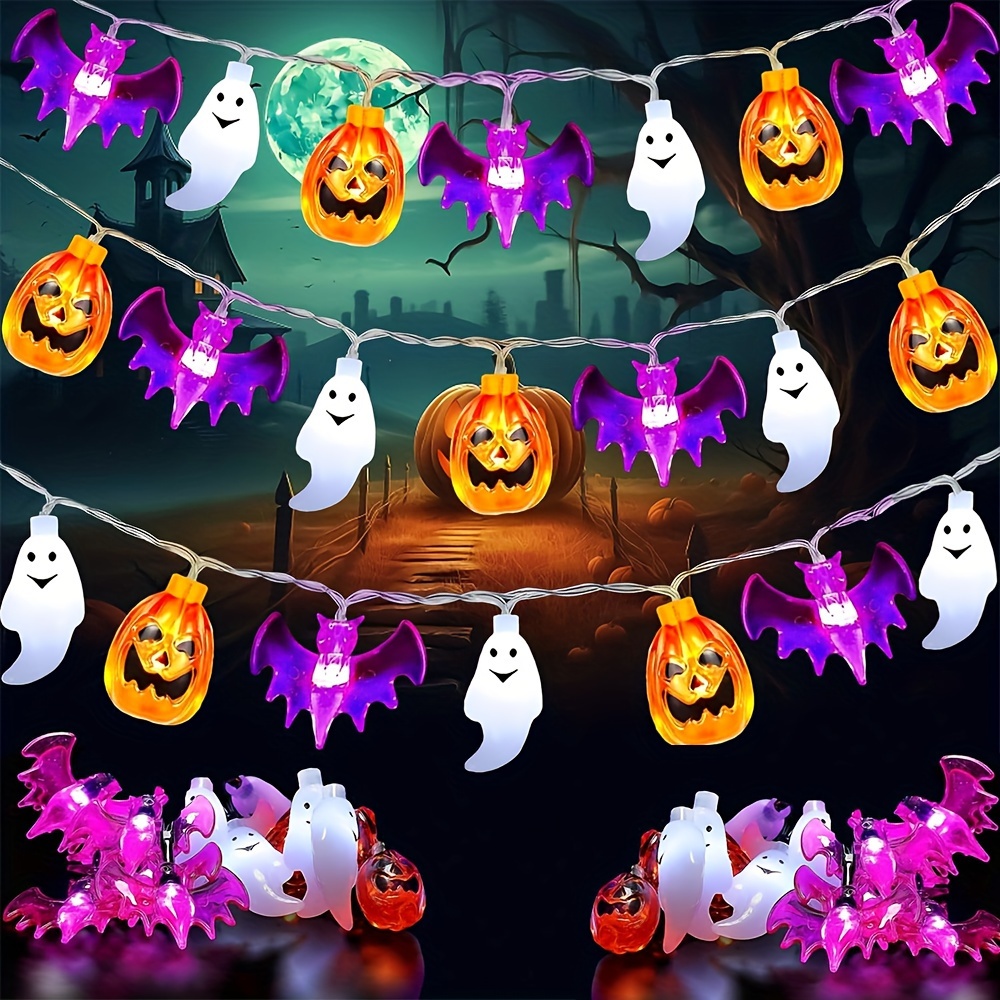 Halloween Led String Lights Orange - Luzes de Cordão LED de Halloween