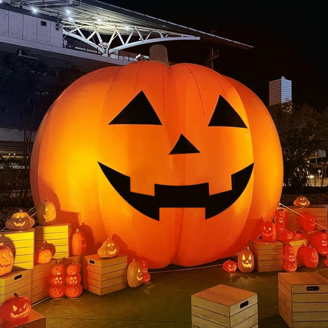 Halloween Pumpkin Decor Led - Decorações Infláveis de Abóbora Gigante de