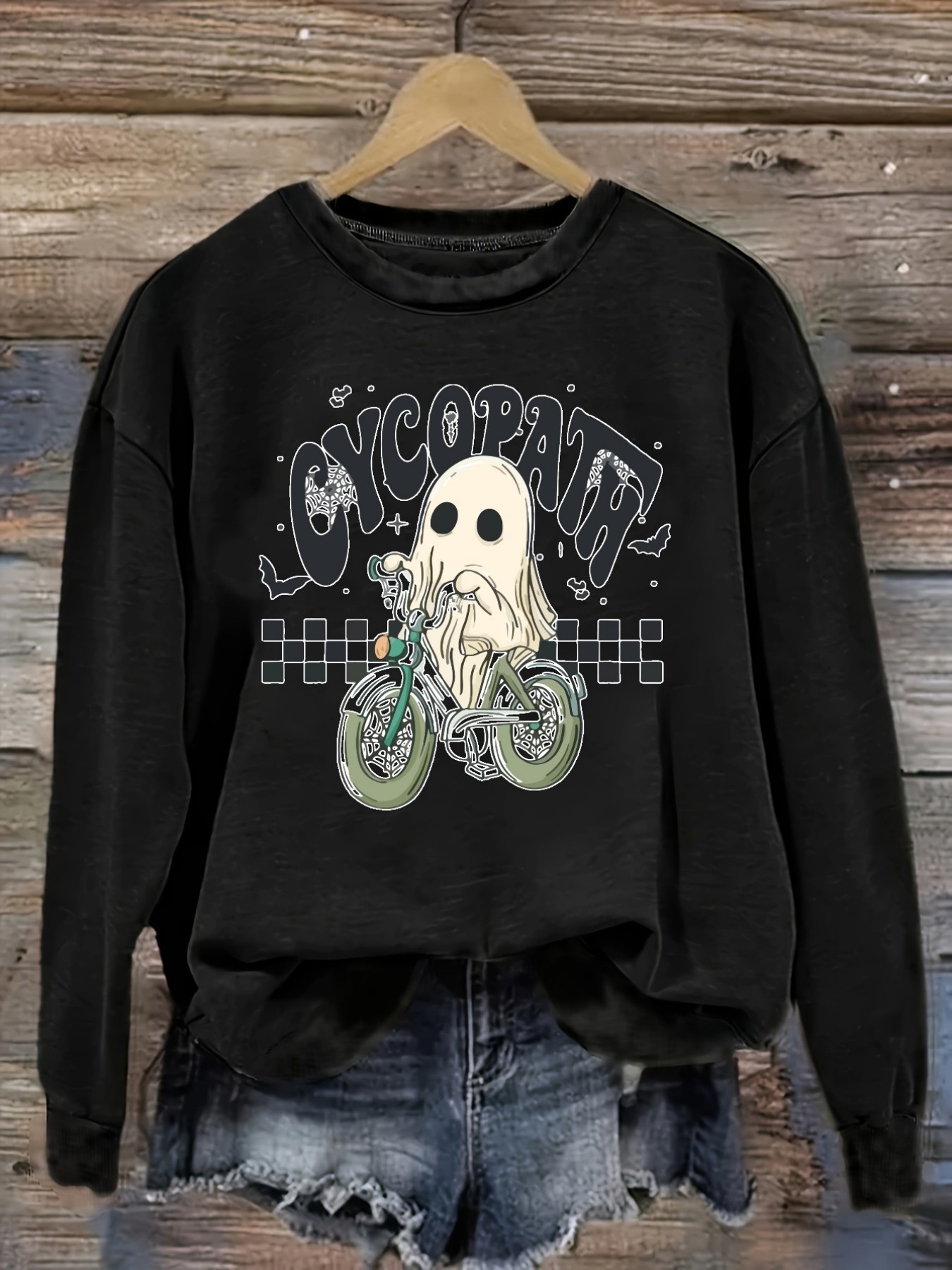 Halloween Costume Adult - Camiseta Feminina Casual de Manga Longa