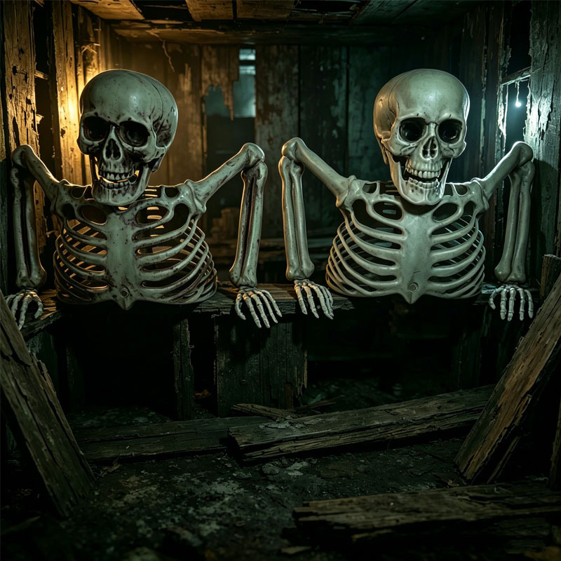Halloween Party Supplies - Ornamento de Crânio de Esqueleto de