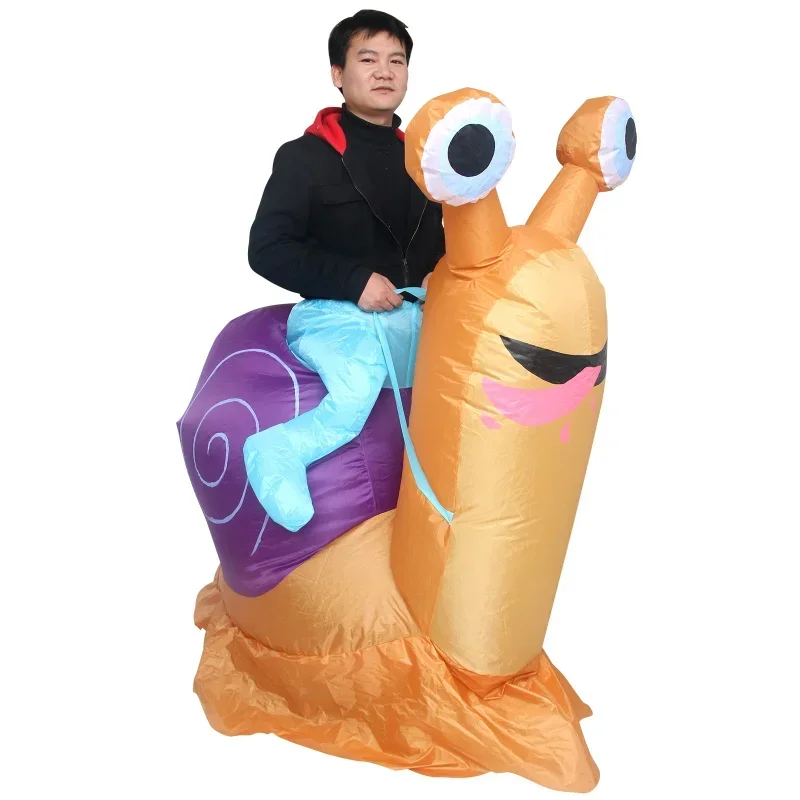 Halloween Party Supplies - Traje inflável equitação em caracol engraçado