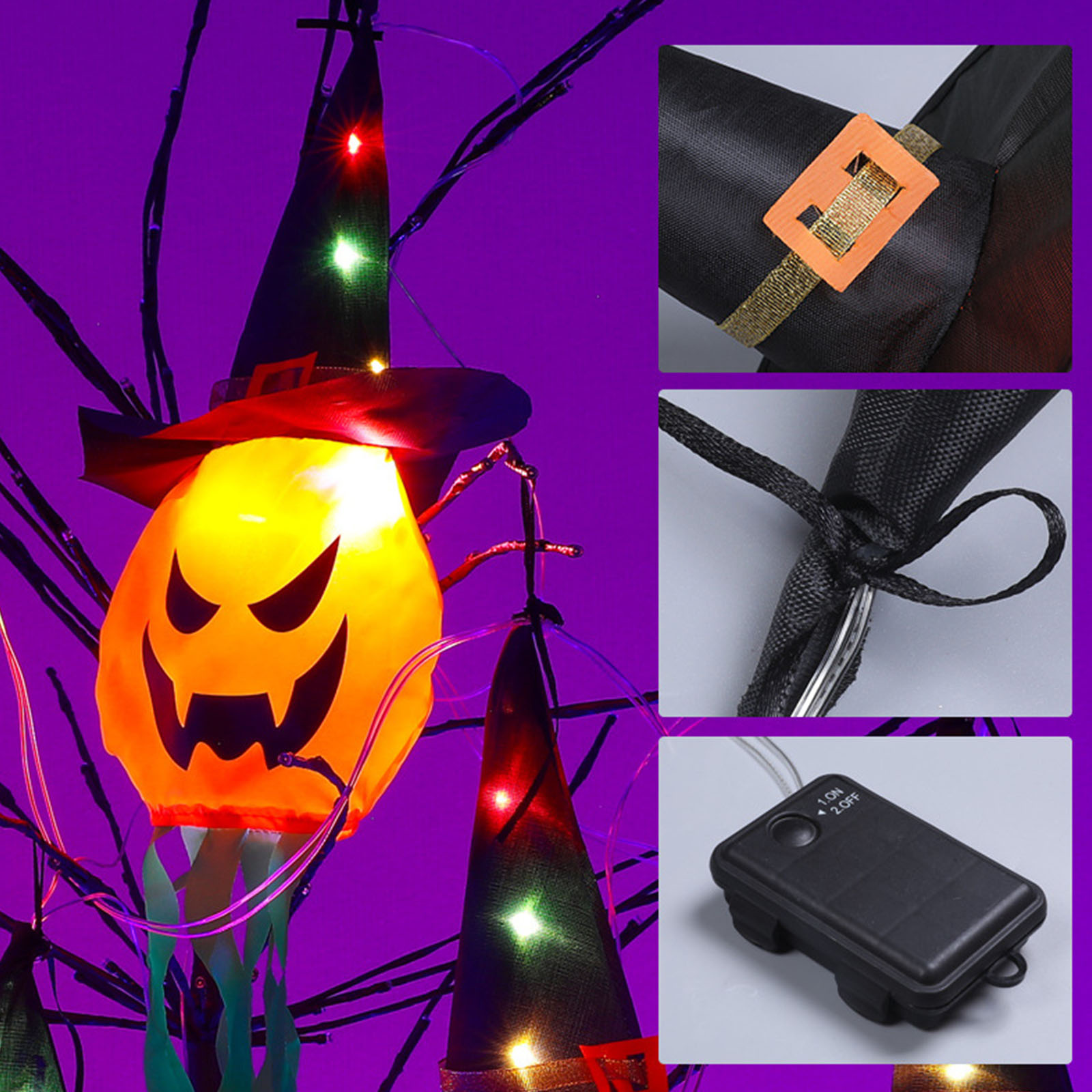 Luzes decorativas de Halloween - Halloween Led String Lights Orange avaliação e preço