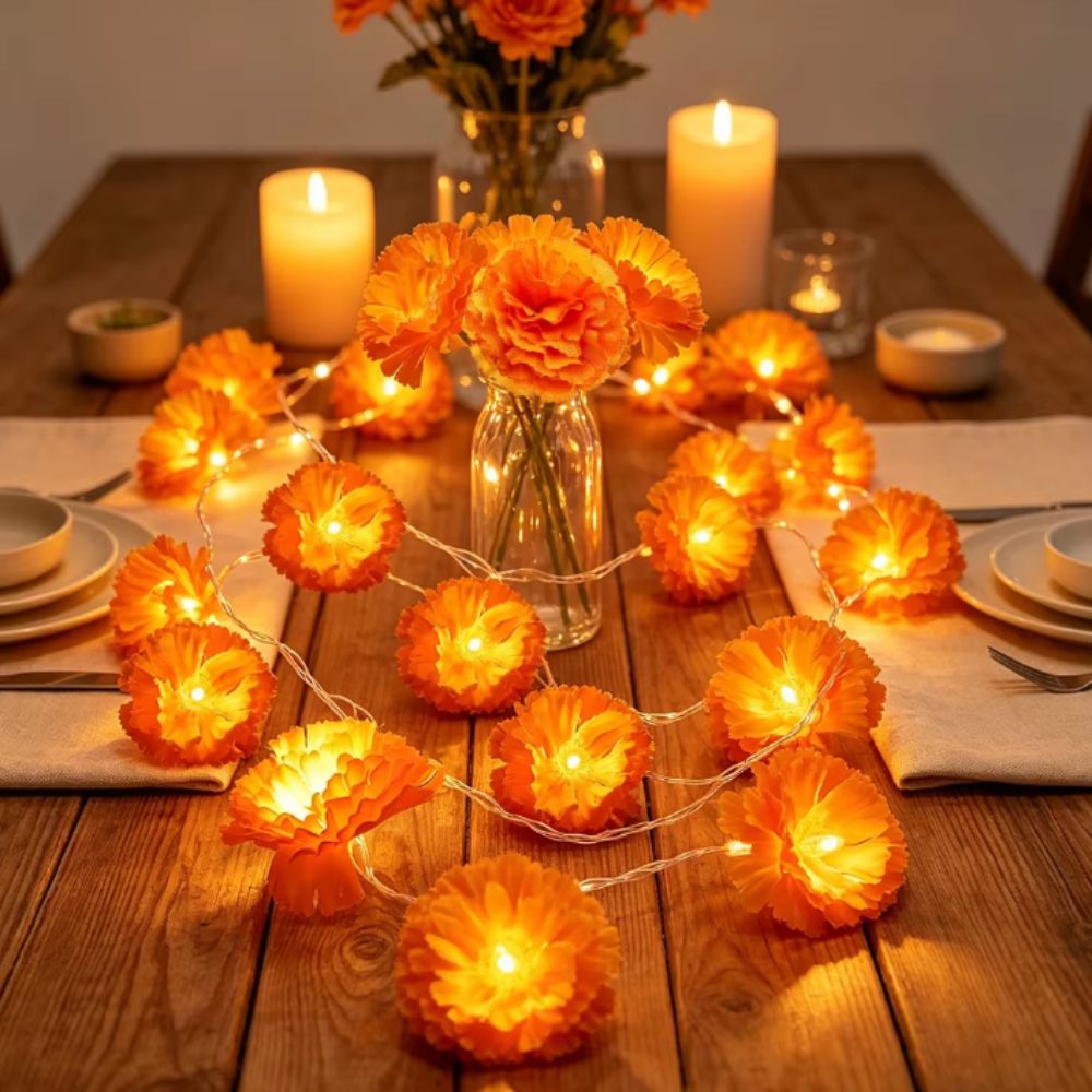 Luzes LED de Cravo-de-defunto  - Halloween Led String Lights Orange avaliação e preço
