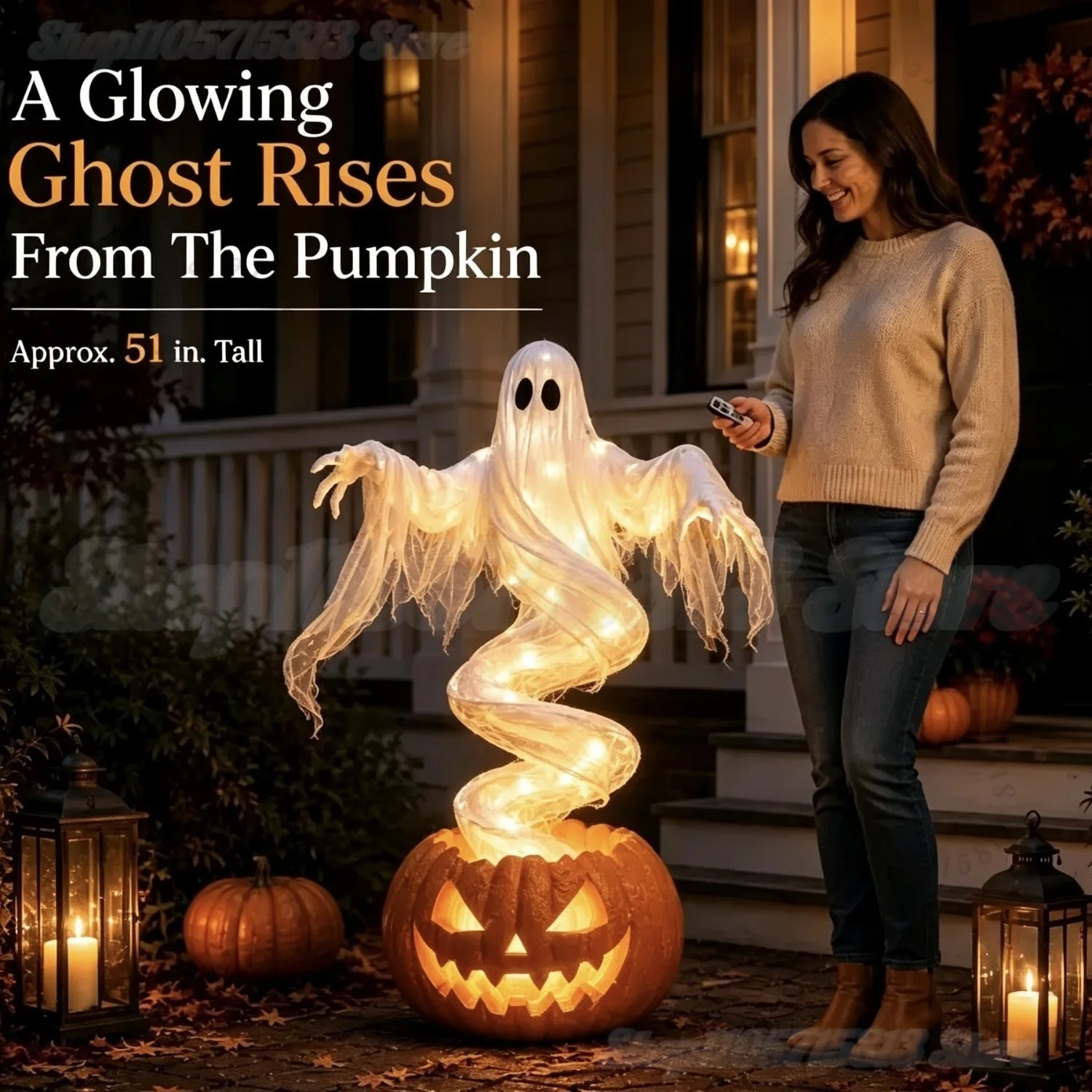 Luminária de Jardim LED de Hal - Halloween Pumpkin Decor Led avaliação e preço