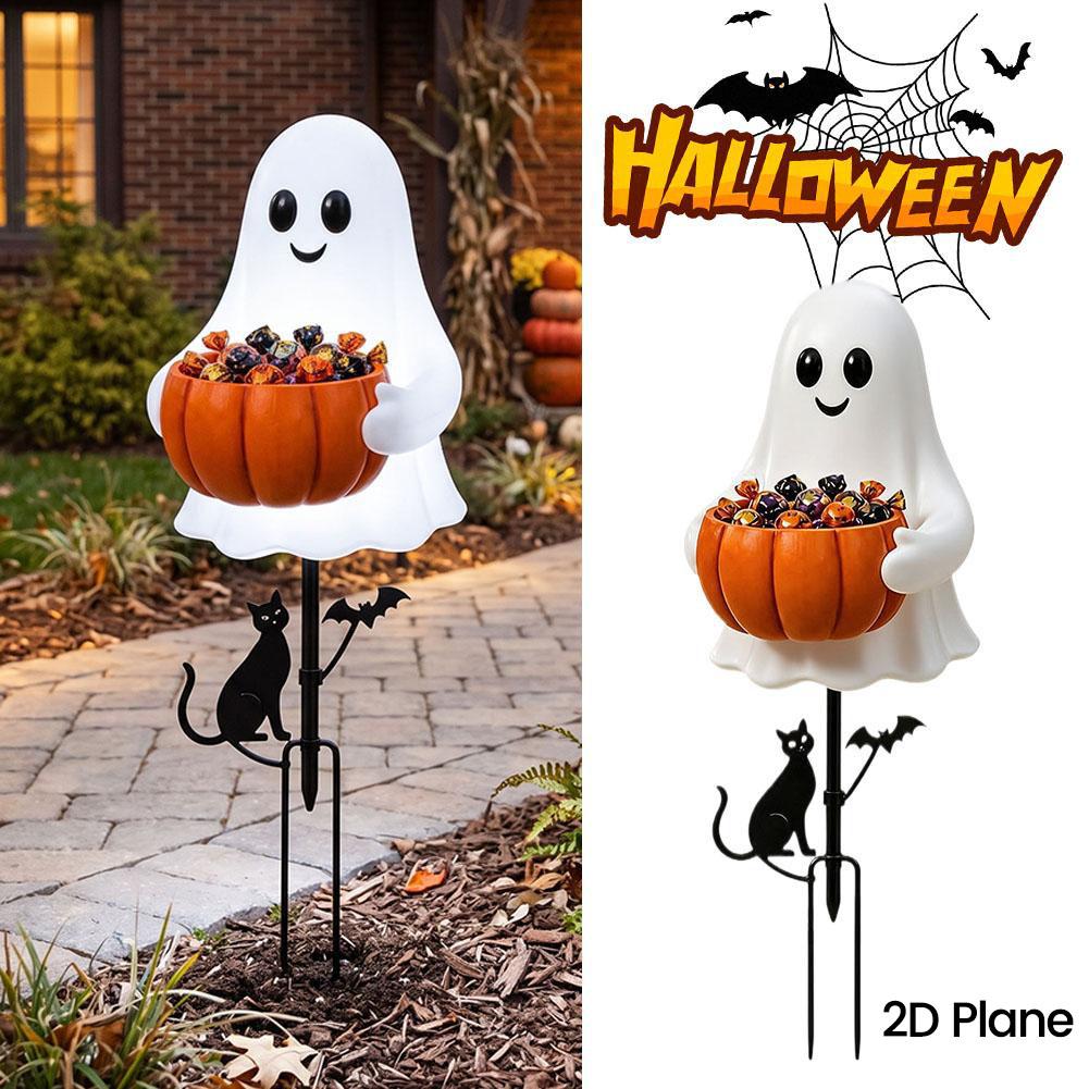 Suporte de Doces Fantasma de H - Halloween Pumpkin Decor Led avaliação e preço