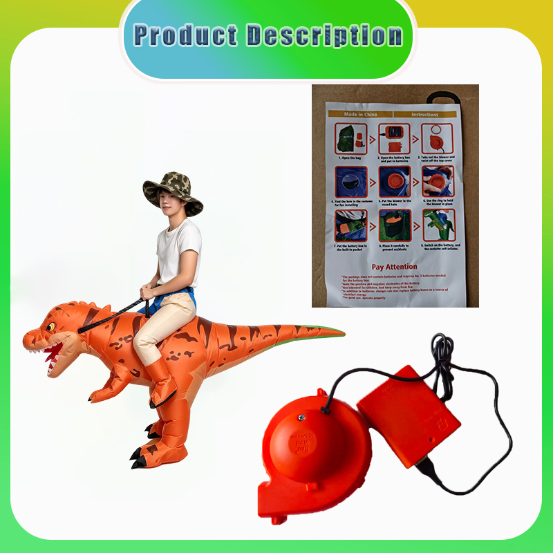 Fantasia de T-Rex insuflável p - Halloween Costume Kids avaliação e preço