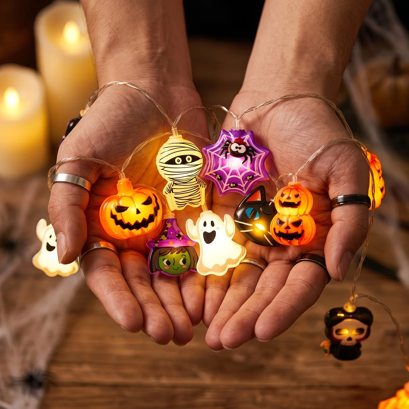 1,5 m de luzes de LED para Hal - Halloween Pumpkin Decor Led avaliação e preço