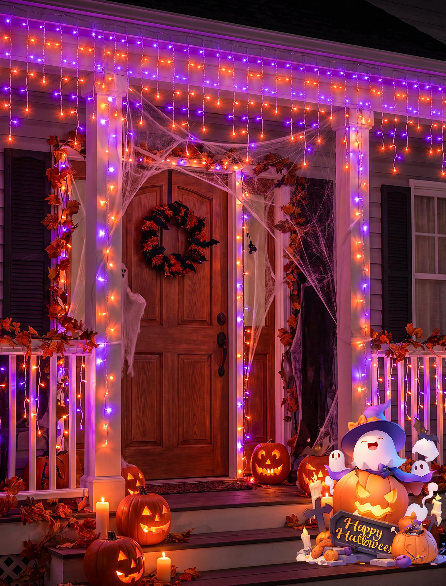 Luzes de Halloween em forma de - Halloween Led String Lights Orange avaliação e preço