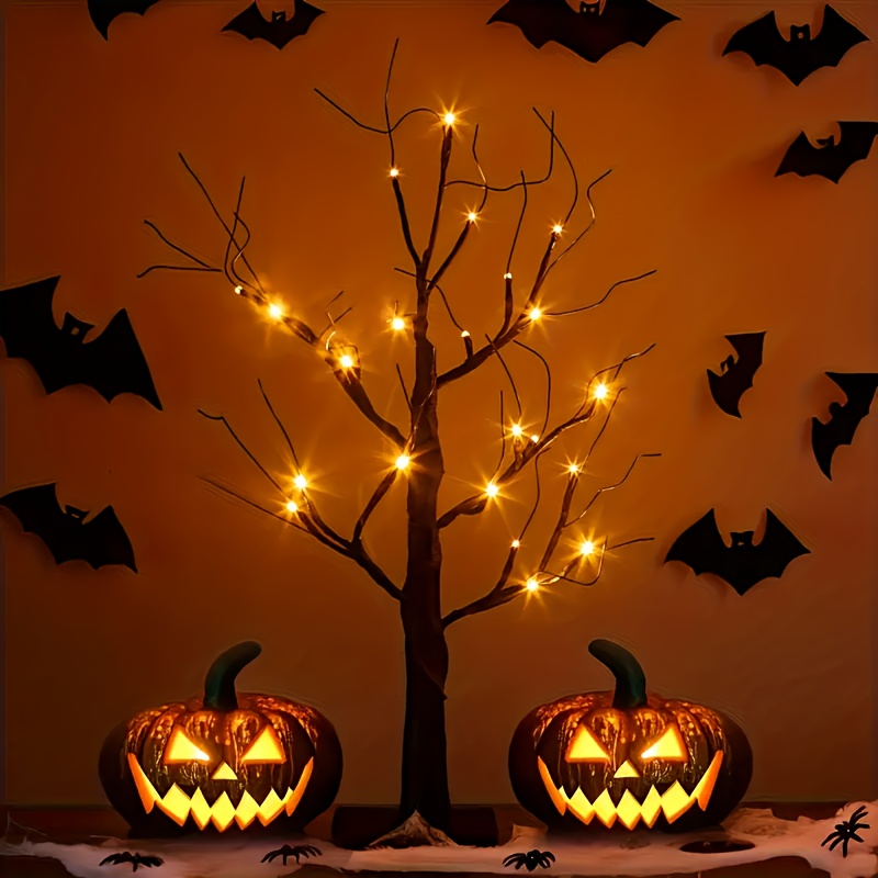 Luz da árvore do bétula do dia - Halloween Led String Lights Orange avaliação e preço