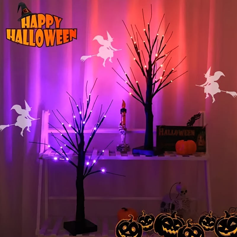 Luz da árvore do bétula do dia - Halloween Led String Lights Orange avaliação e preço
