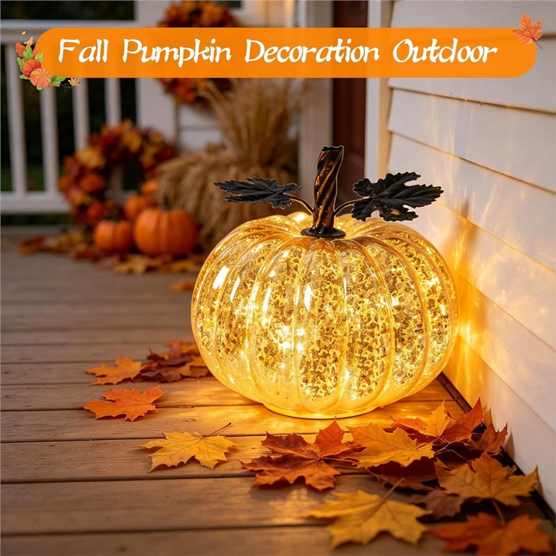 Lâmpada de Abóbora de Vidro AA - Halloween Pumpkin Decor Led avaliação e preço